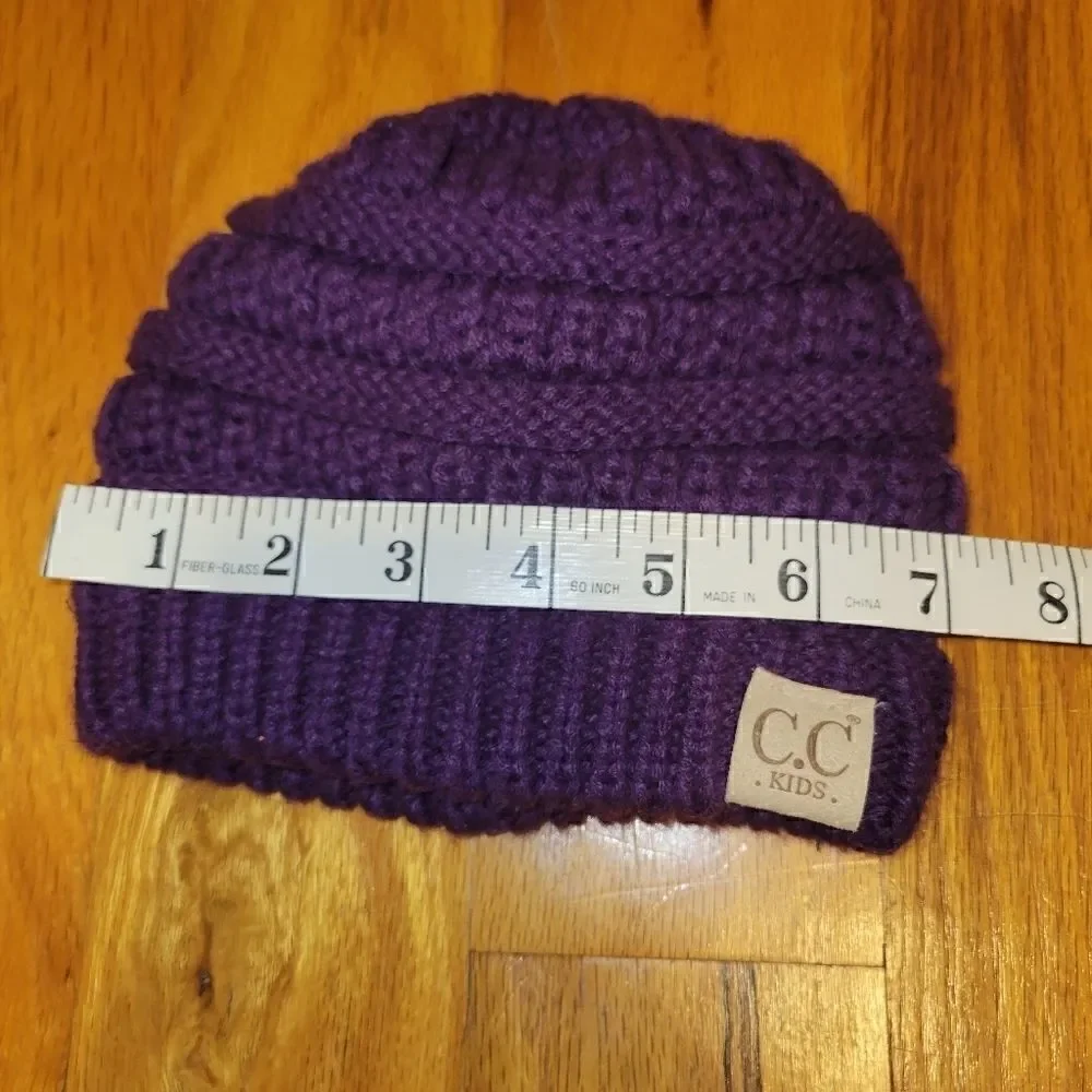NWOT CC Boutique Kids Purple Beanie